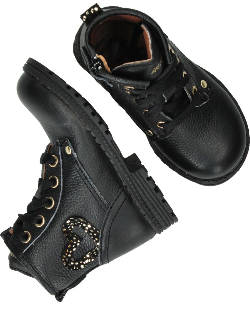 IK-KE Veterboots Zwart Meisjes