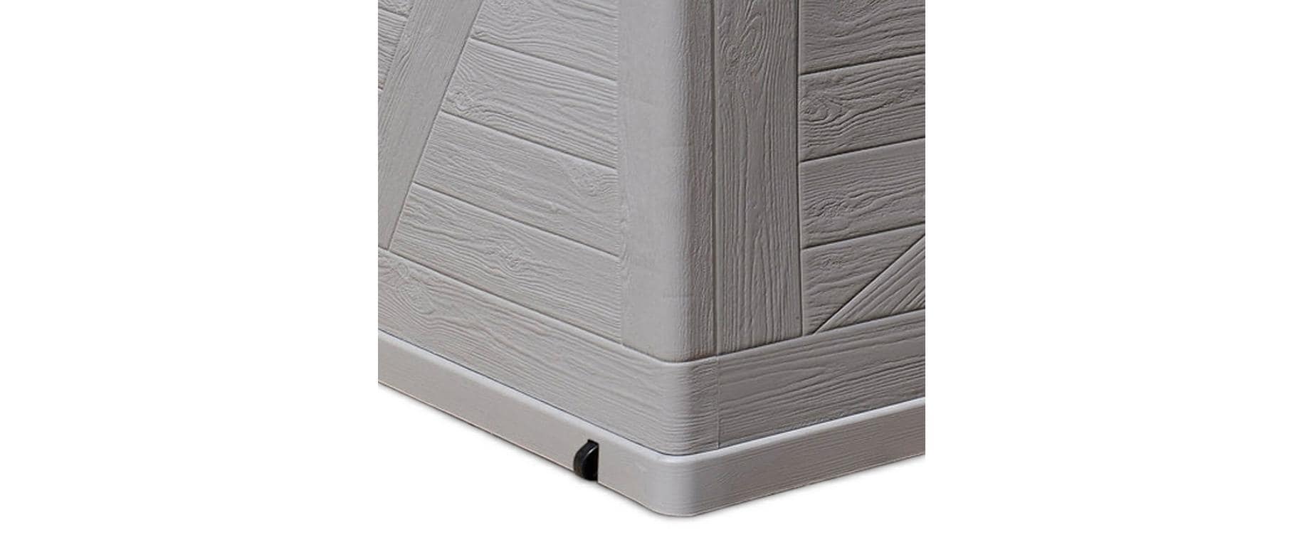 Gartenbox Wood 420 l Warmgrau<br>Multifunktionale Kissenbox