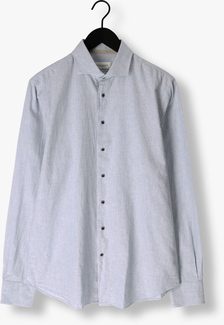 PROFUOMO lichtblauwe profuomo klassiek overhemd shirt cutaway sc cotton linnen
