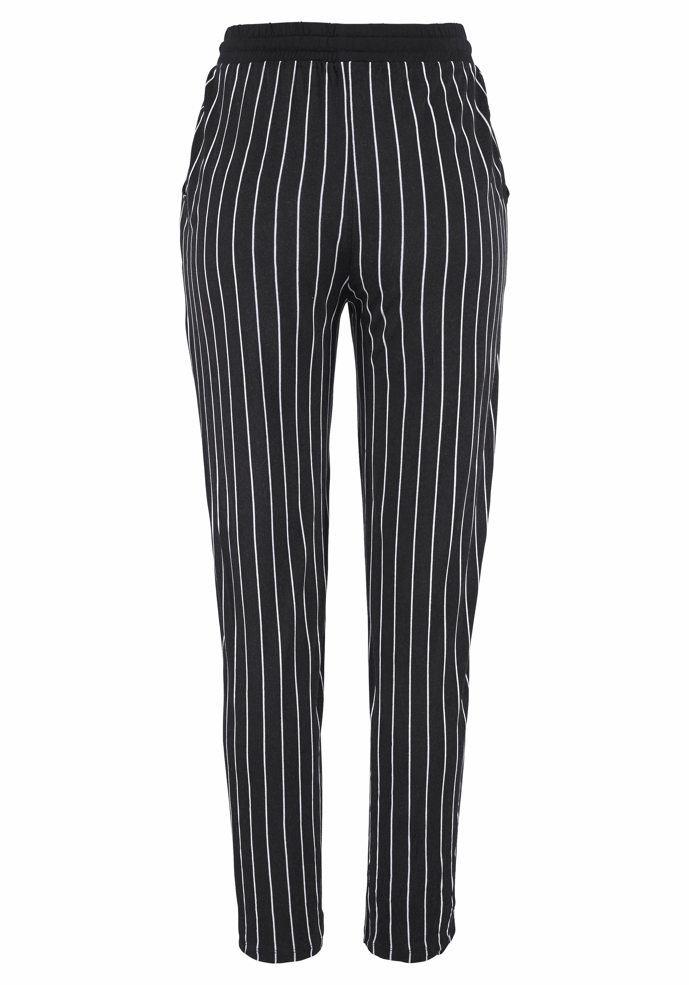 Buffalo Strandhose  mit Streifendruck, bequeme Schlupfhose, Jerseyhose