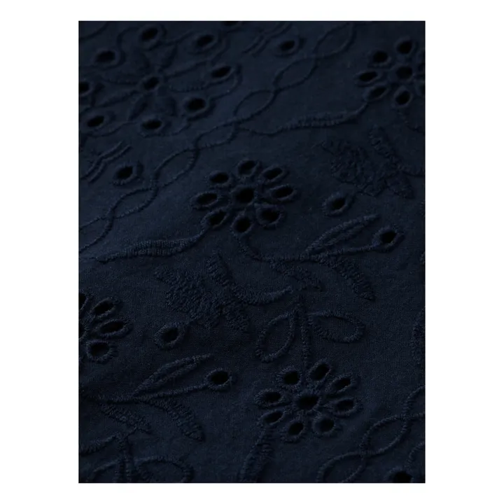 Scotch & Soda Robe Longue Broderie Anglaise | Bleu marine