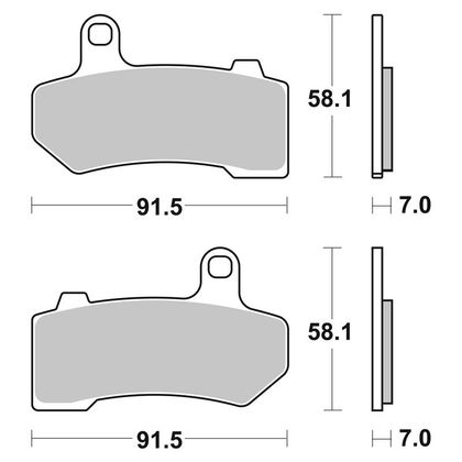 Plaquettes de freins SBS 830H.LS Sinter Métal Fritté Arrière