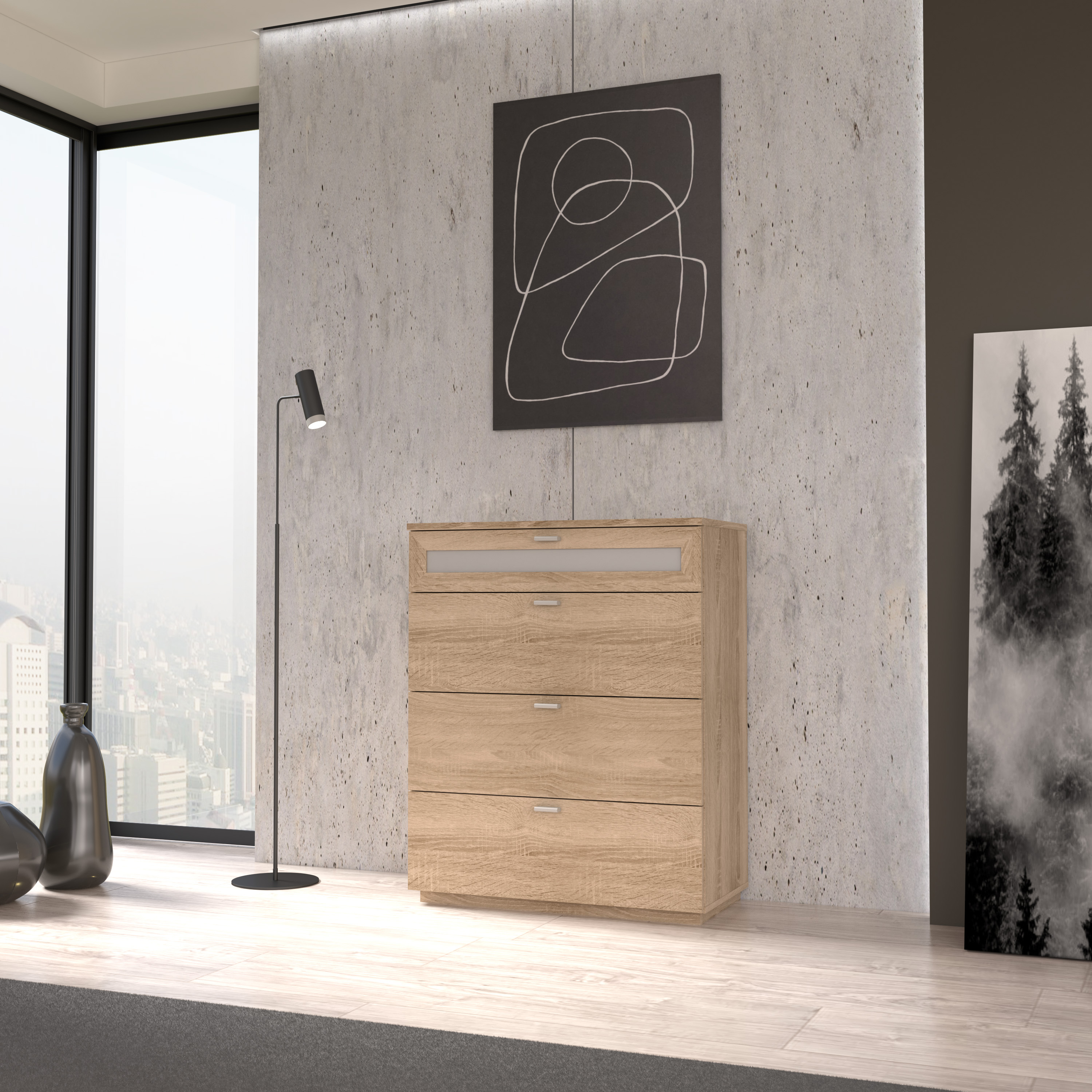 Kommode - Sonoma Eiche - 80 cm breit