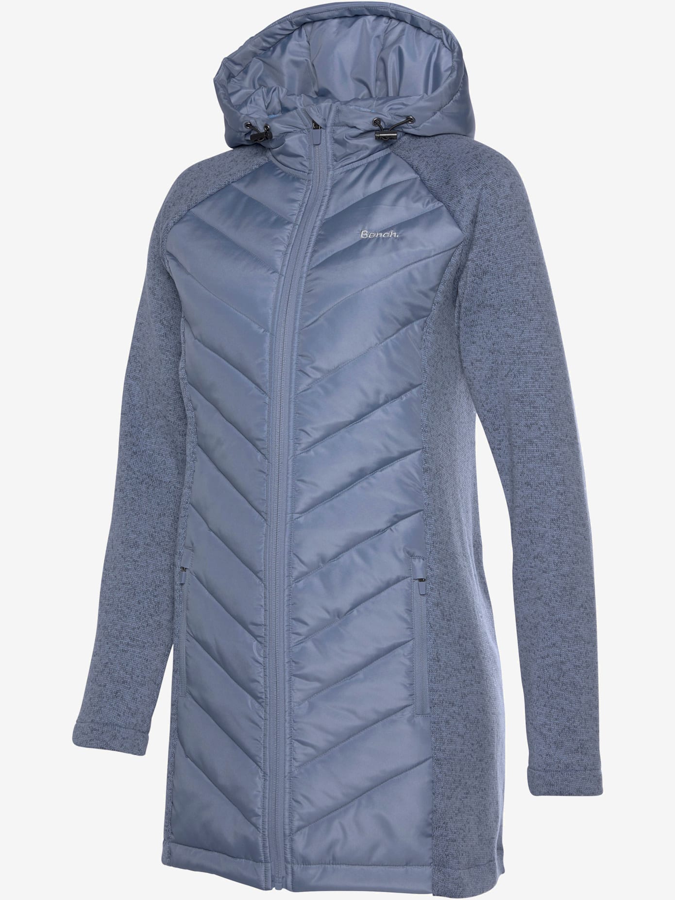 Doudoune manteau matelassé avec tricot polaire doux aux manches