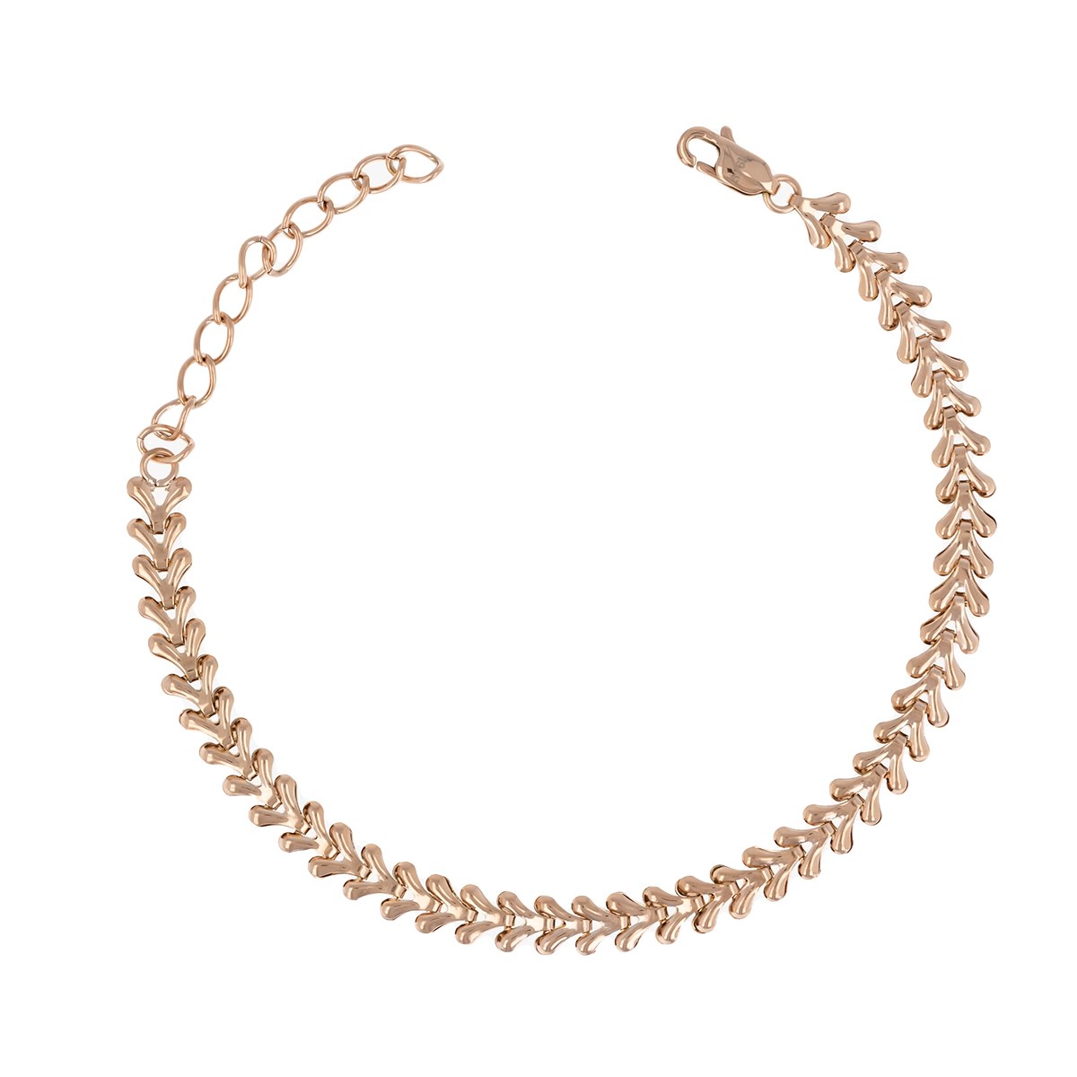 Bracelet acier rose 18+5cm