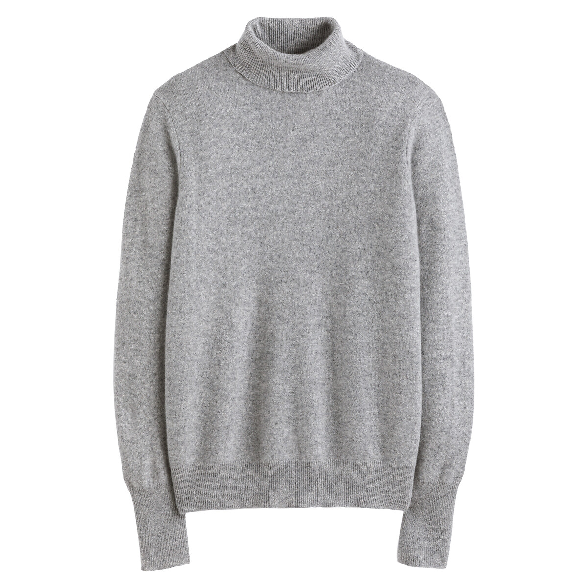 COLEÇÕES LA REDOUTE<br>Suéter de gola alta em malha fina de cashmere