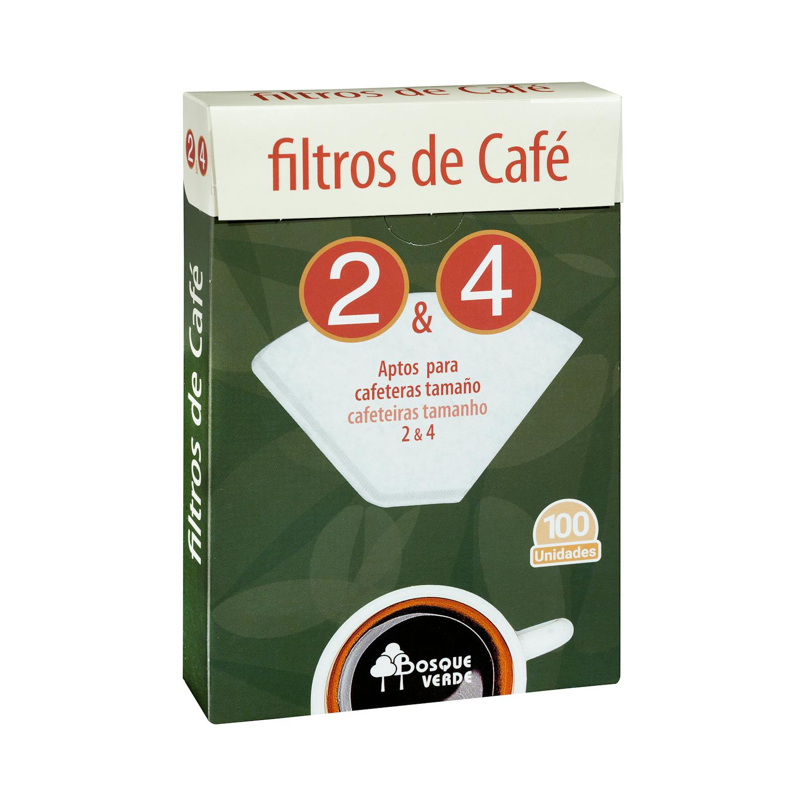 Filtres à café pour cafetières taille 2 et 4 Bosque Verde