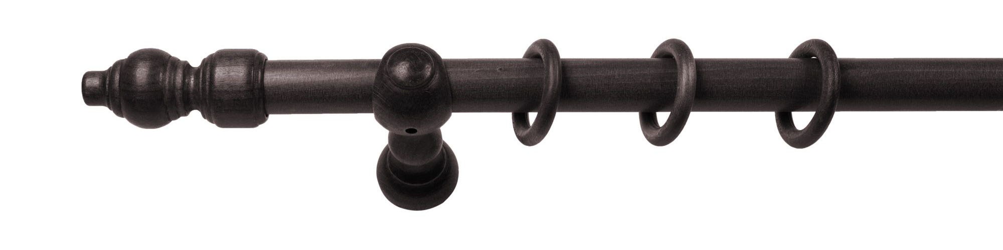 SN DECO GROUP Gardinenstange »Filigrano« 1 läufig-läufig Fixmass 28 mm, Holz, verschiedene Längen und Farben, Komplettset