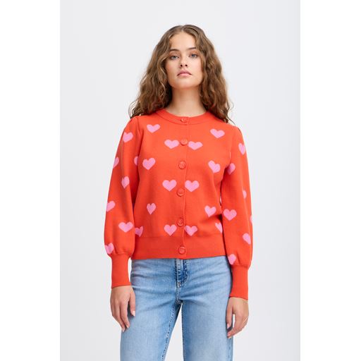 Ichi Brielle Cardigan, Orange.com, XS
