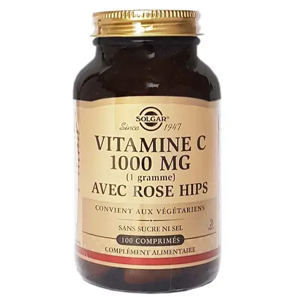 Solgar Vitamina C 1000 com Rosa Mosqueta, 100 comprimidos