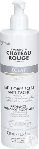 Château Rouge Lait Corps Éclat Anti-Taches Peaux Noires Mates En Métissées 400ml