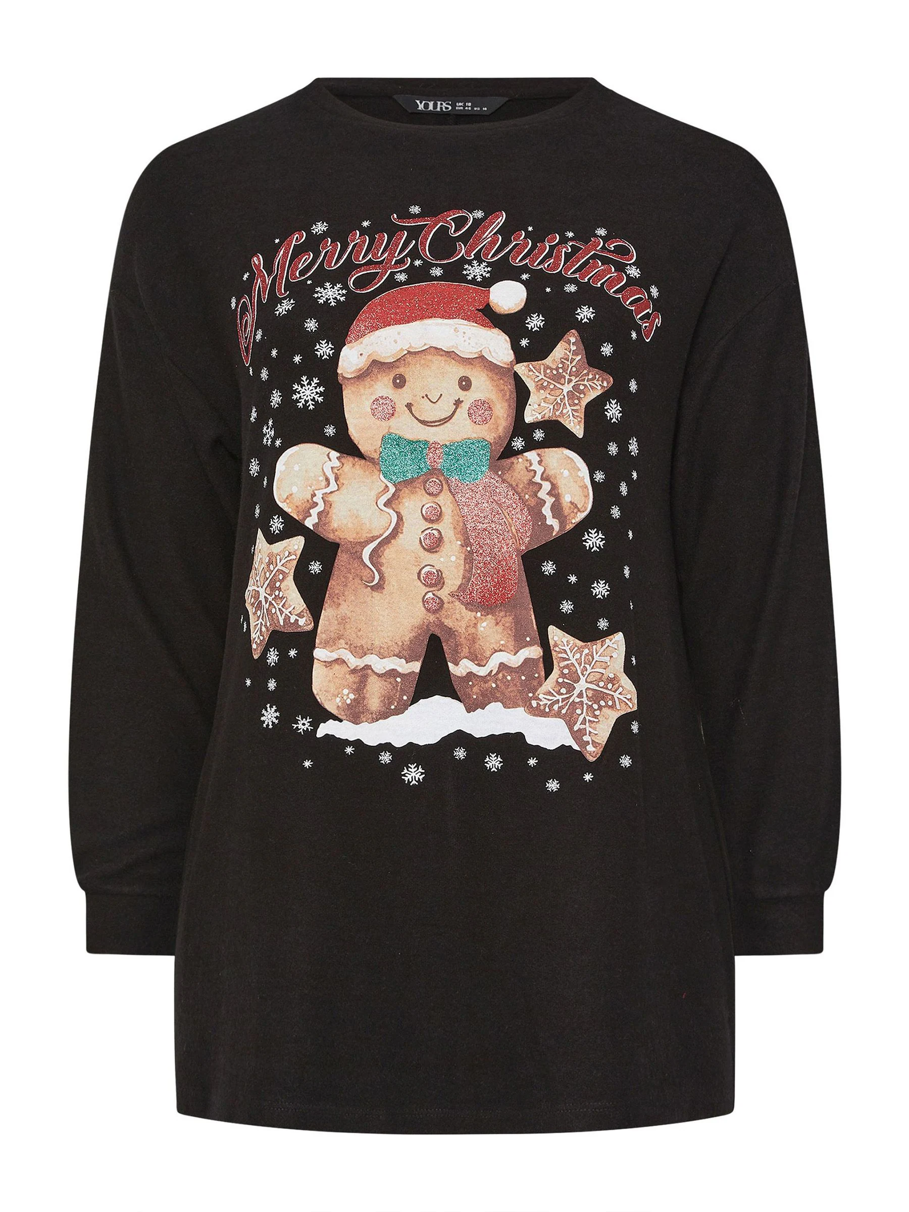 Yours Curve Gingerbread Man Novelty Jumper