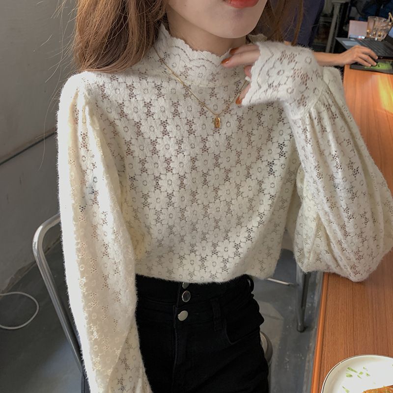 Bamela - Blouse met lantaarnmouwen