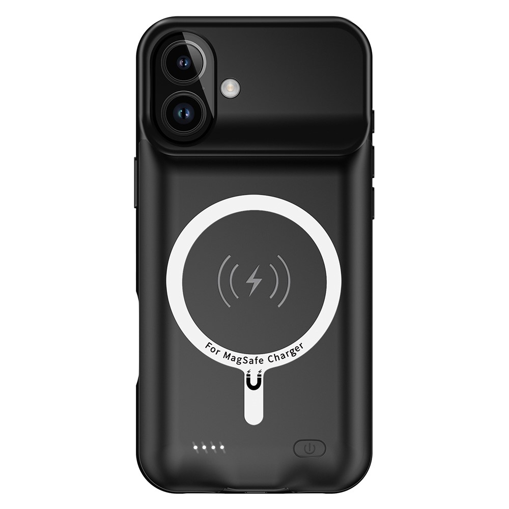iPhone 16 MagSafe Backpack Akku Case Schutzhülle (7000mAh) - Schwarz