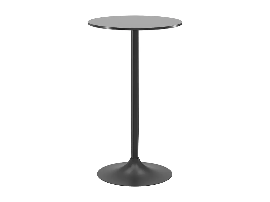 Table de bar ronde style contemporain dim. 60L x 60l x 102H cm noir