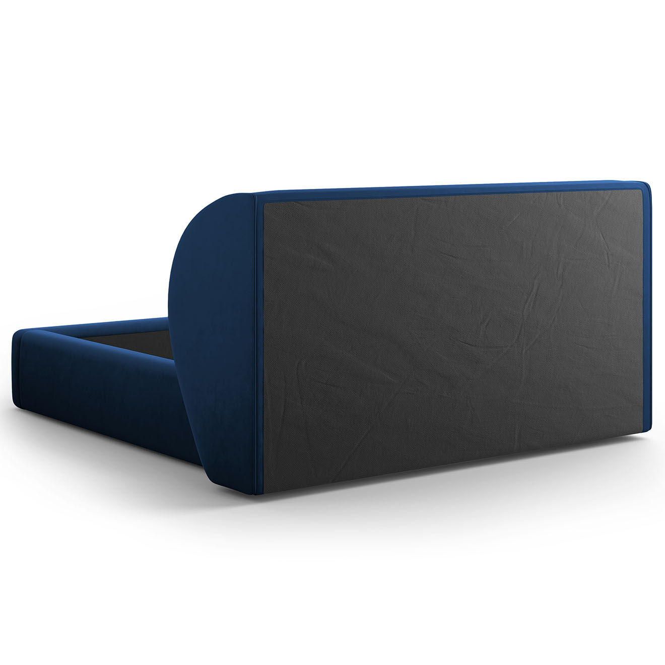 Micadoni Lit Coffre en Velours avec Tête de Lit Miley bleu roi - 230x247x100 cm