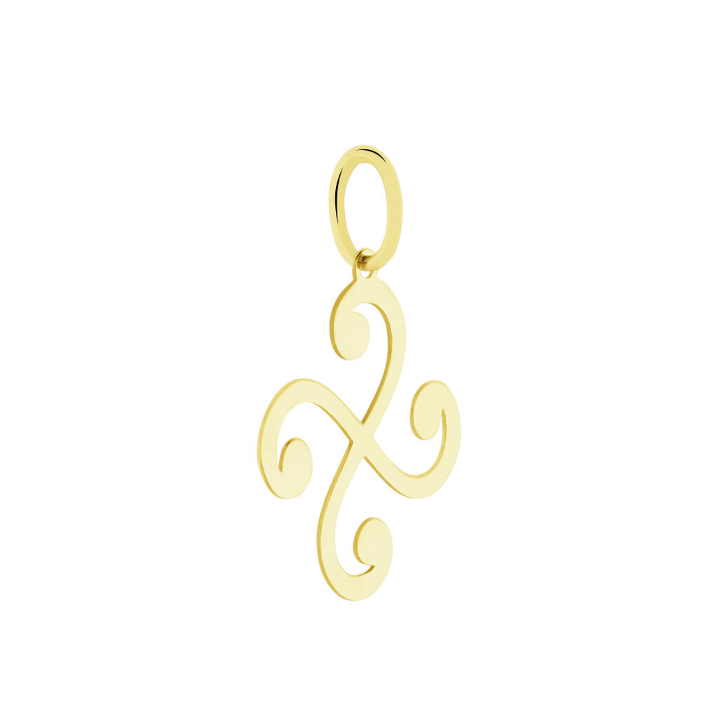 Pendentif Cobeia Croix Basque Or Jaune