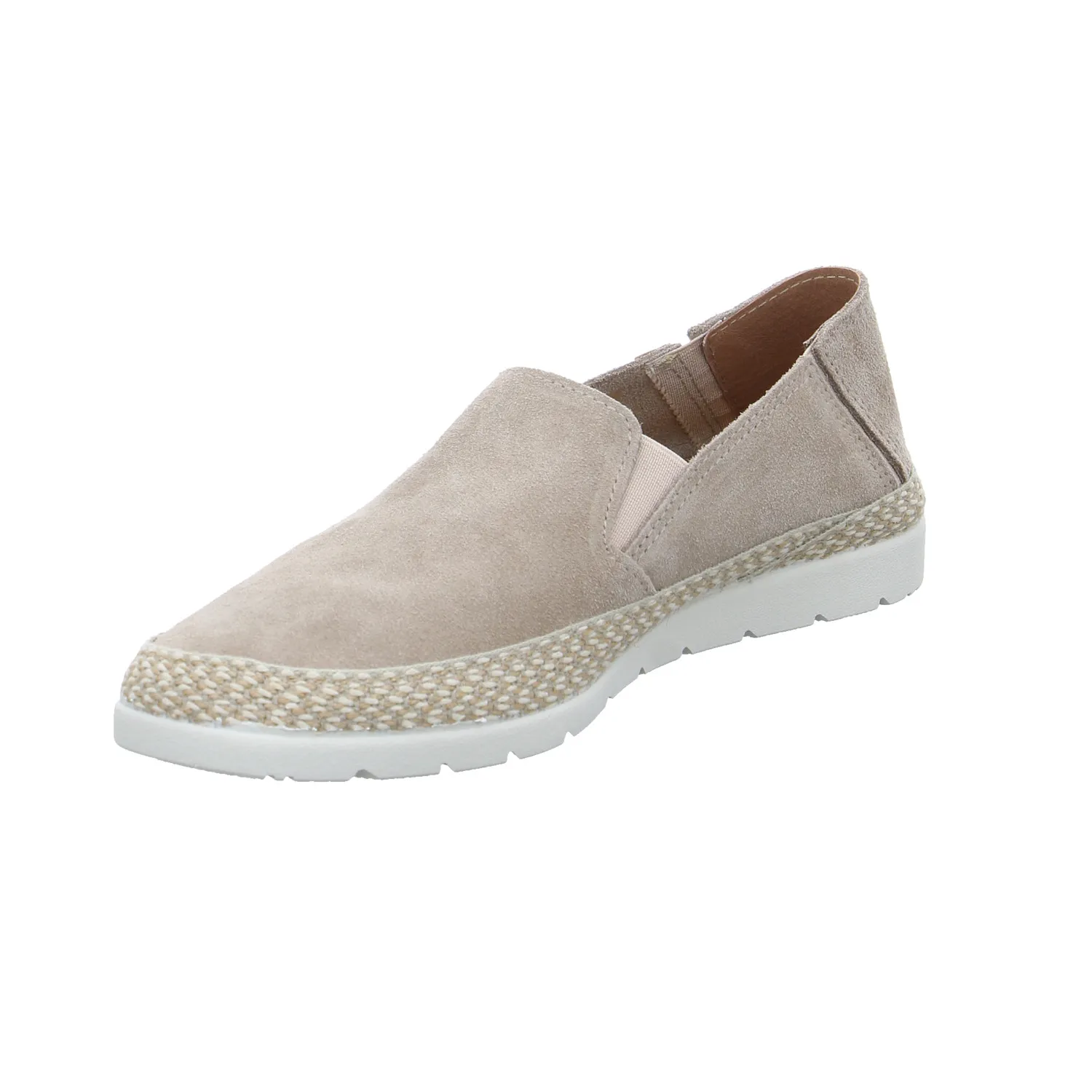 Halbschuh-Schlüpfer Taupe Leder