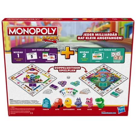 Hasbro Monopoly Junior 2 Games in 1