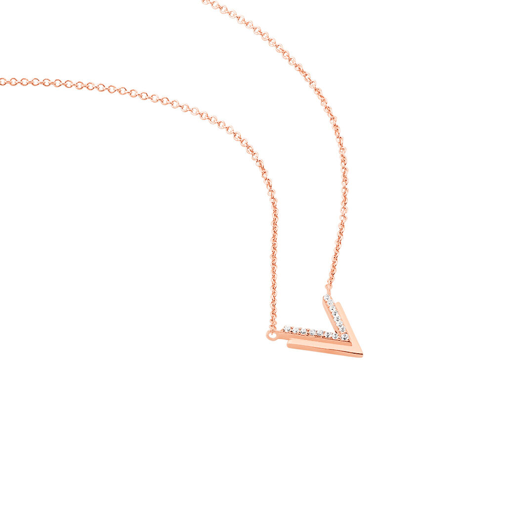 Collier Nollia Argent Rose Oxyde De Zirconium