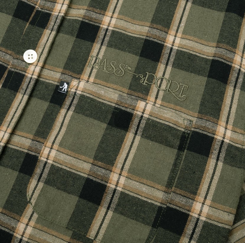PassPort Shirt SS Workers Check Stem Logo S