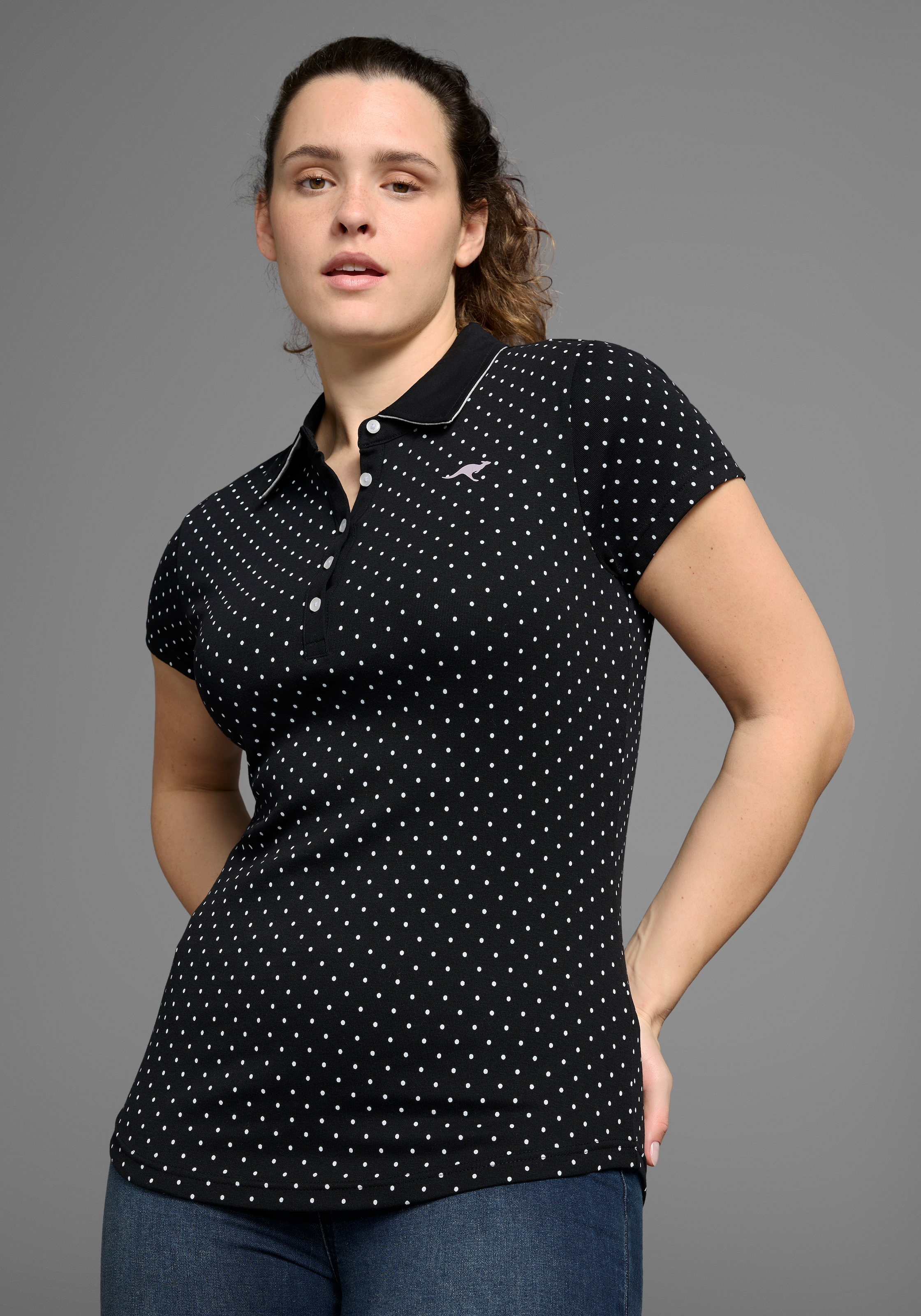 KangaROOS Poloshirt aus weicher Baumwollware, grosse Grössen