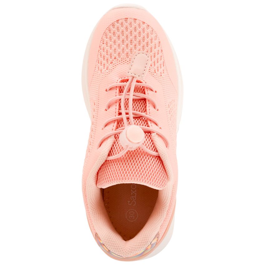 Baskets de sport en mesh avec élastique pour fille - Corail