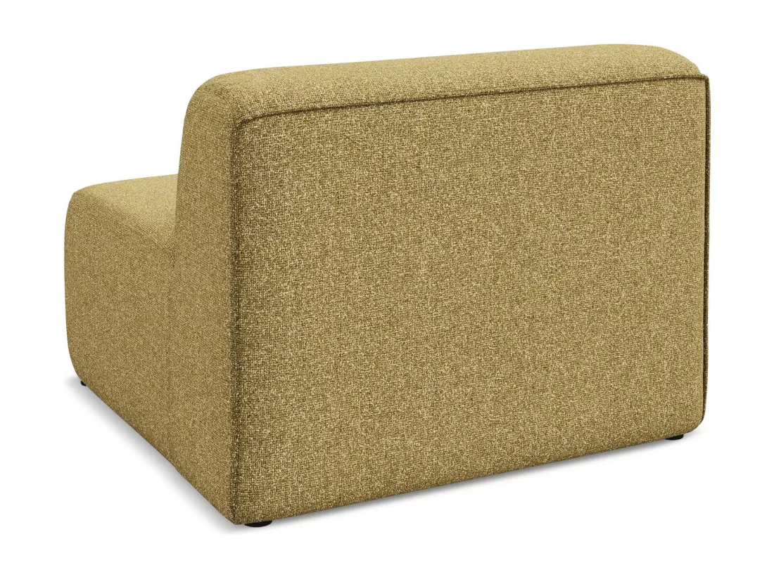Fauteuil pour canapé modulable en tissu texturé - moutarde - EKAHI