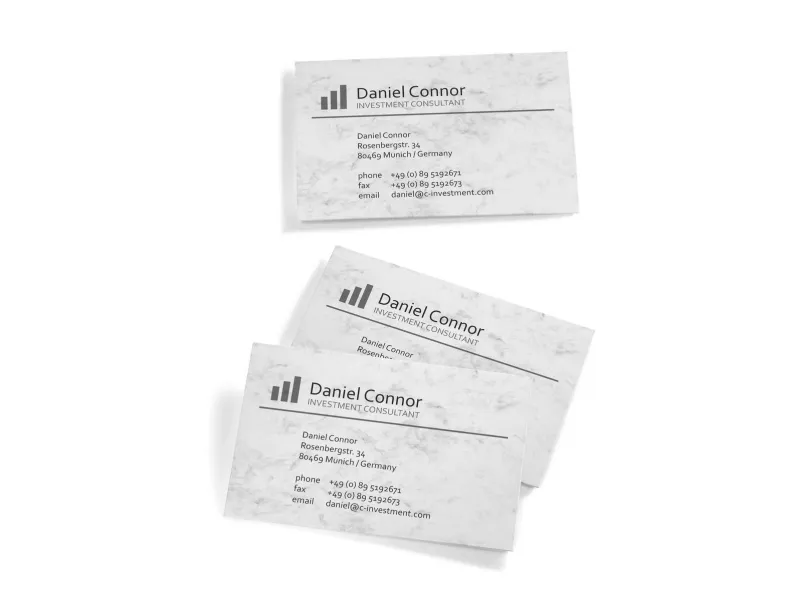 Sigel Business Card 3C DP742 - Grå marmor - 85 x 55 mm - 225 g/m² - 100 kort (10 ark x 10) visitkort