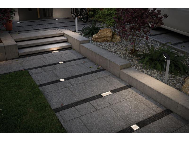 Paulmann Wegeleuchte LED Solar Cube, 0.24W, 2700K, Edelstah LED Bodeneinbauleuchte
