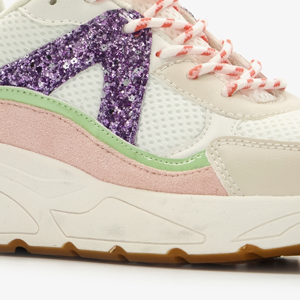 Blue Box meisjes dad sneakers wit/roze