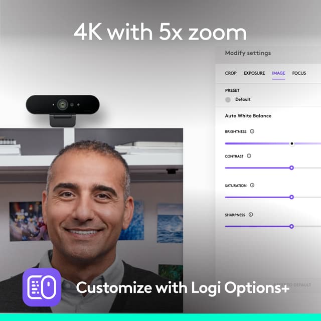 Logitech Brio webkamera (sort)