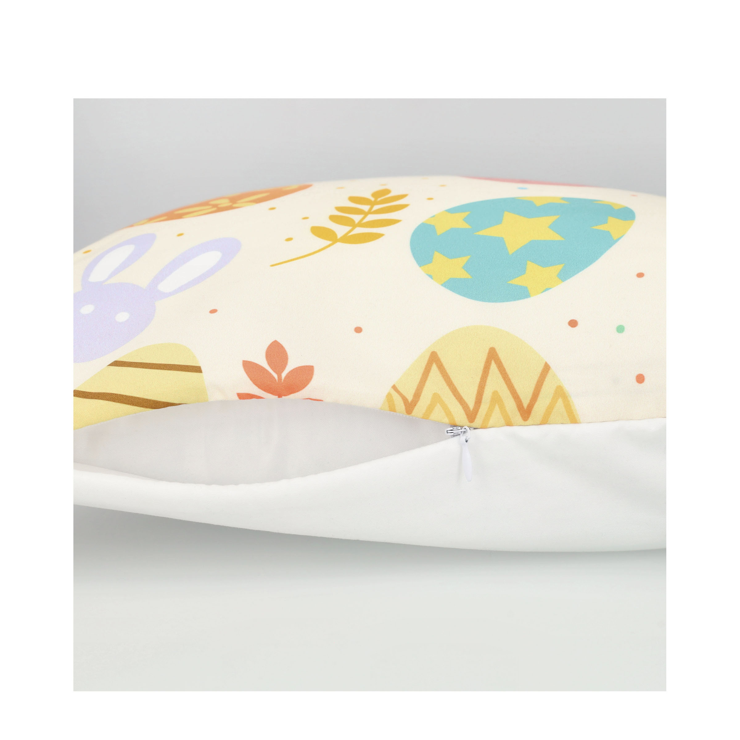 (2er Set) 45x45cm Kissen Bezug Ostern Home Deko Kissenhülle - Design 3