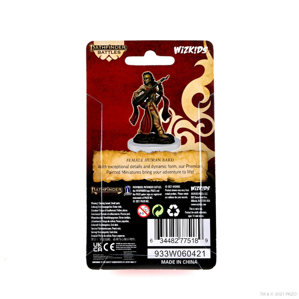 Pathfinder Battles Premium Painted Figure - Female Human Bard