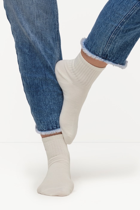 Kurzschaft-Socken, Regenbogen-Stickerei