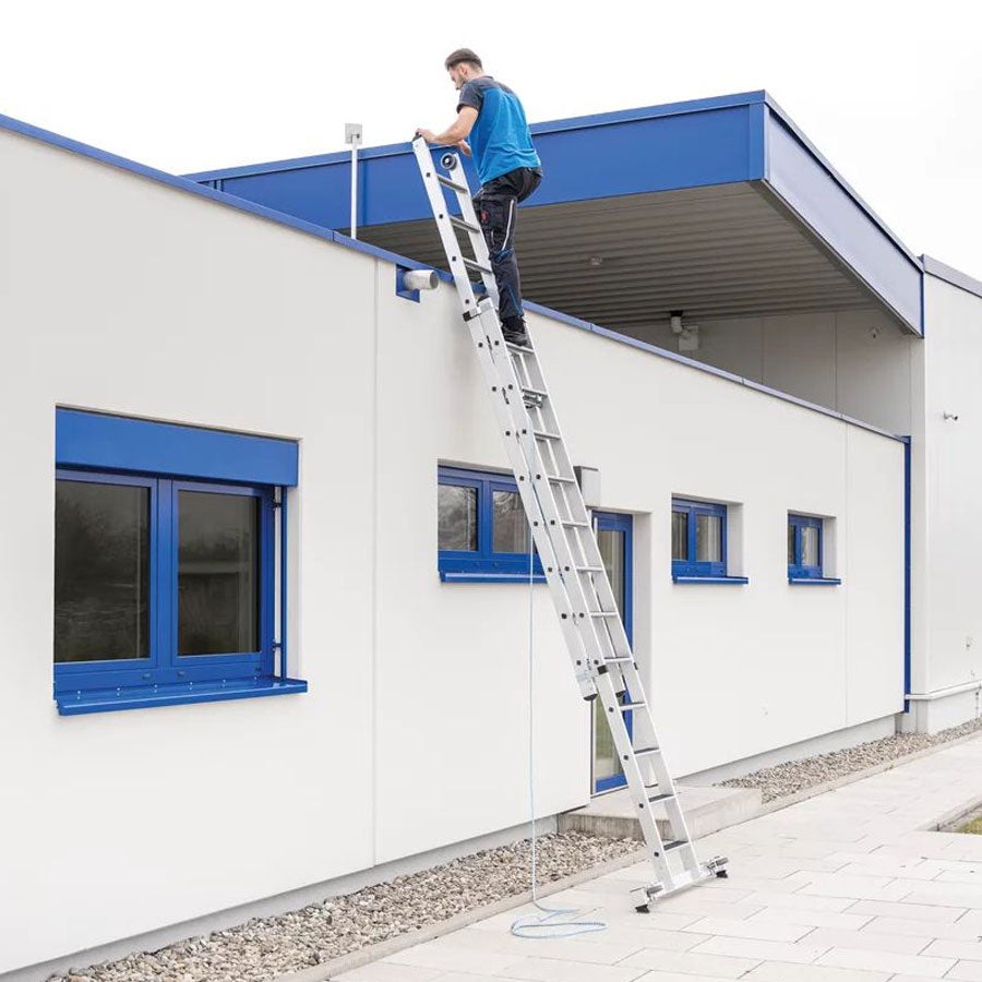MUNK Step Touwladder met Nivello Traverse en clip-step R13 2x12 treden