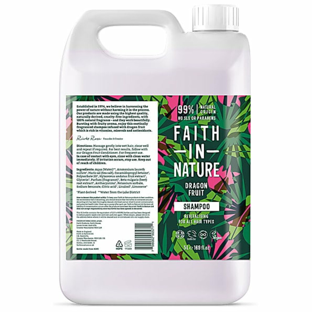Faith In Nature Shampoo Navulling Dragonfruit5 liter