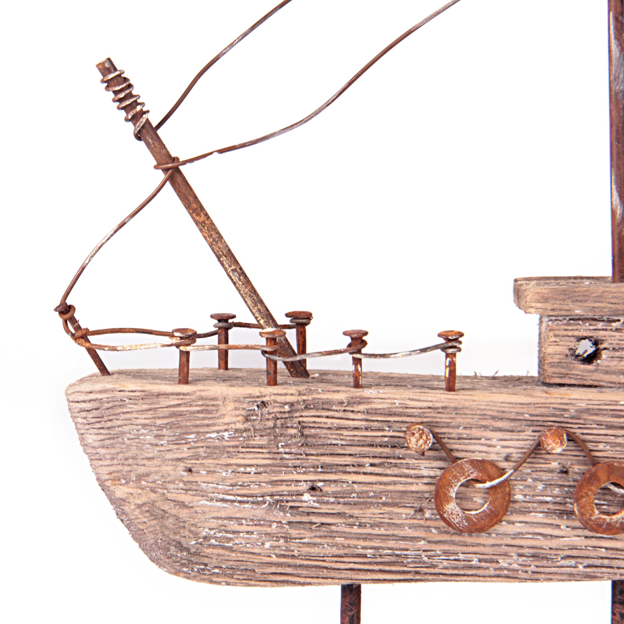 Zweimaster, mit Standfuß, B 16 cm, H 19,5 cm, L 3 cm von fischer's lagerhaus
