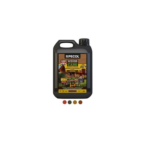 Pecol Móveis e Fachadas ACETINADO PW9 Incolor 5L WOOD CARE
