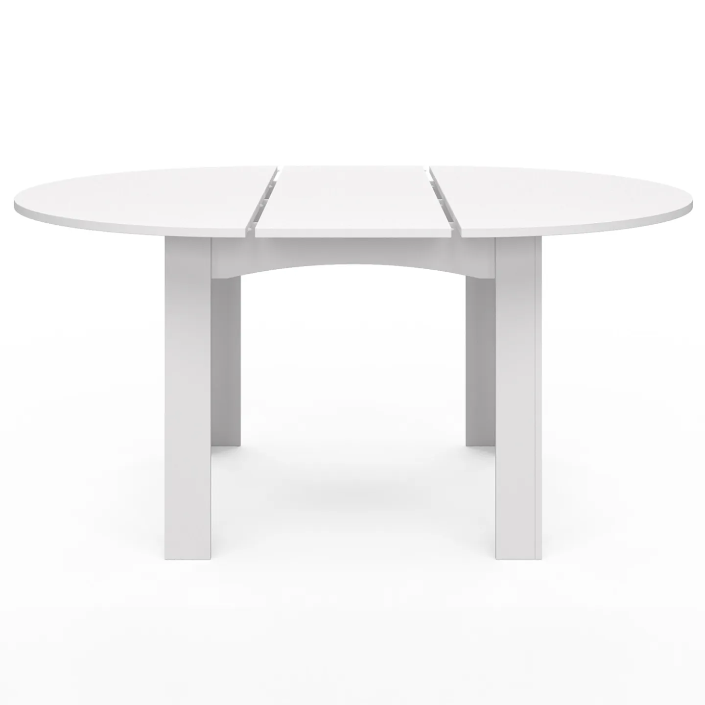 Table à manger extensible ronde DONA 4-8 personnes blanc 110-150 cm