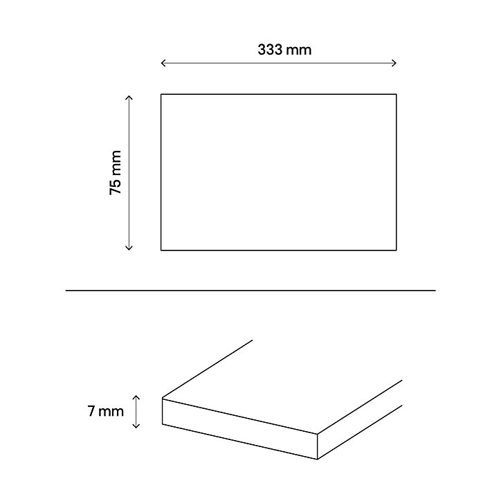 Plinthe anthracite 7,5 x 30 cm Porphyre (vendue à la pièce)