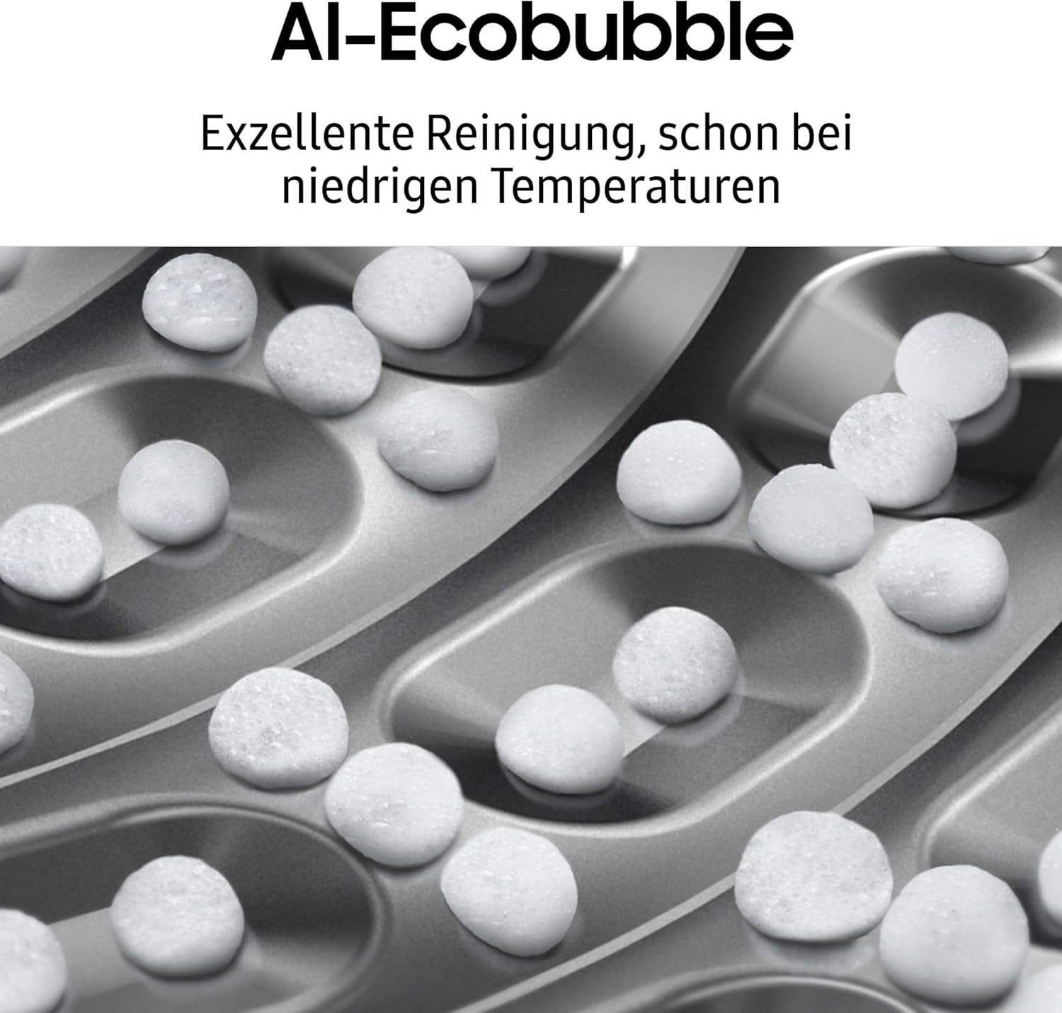 Samsung WD90DB8B85GBU2 Bespoke AI Waschtrockner, 9+6 kg, EEK: D/A (-10%), Waschmaschine und Trockner in einem, QuickDrive, AI Ecobubble, AI Wash, SuperSpeed 39 Min. Waschprogramm, Schwarz