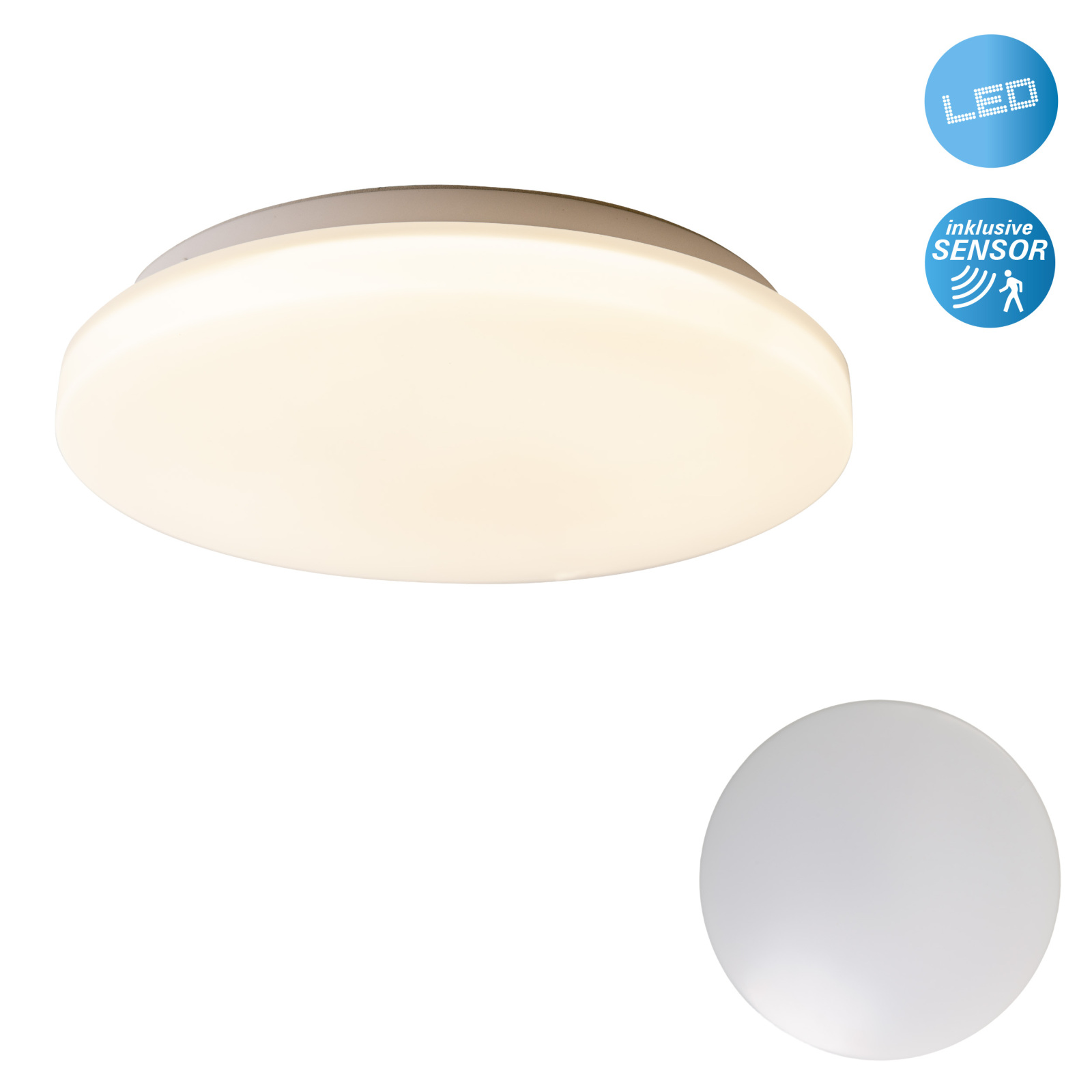 LED-Deckenleuchte FONTANA - weiß - Bewegungsmelder