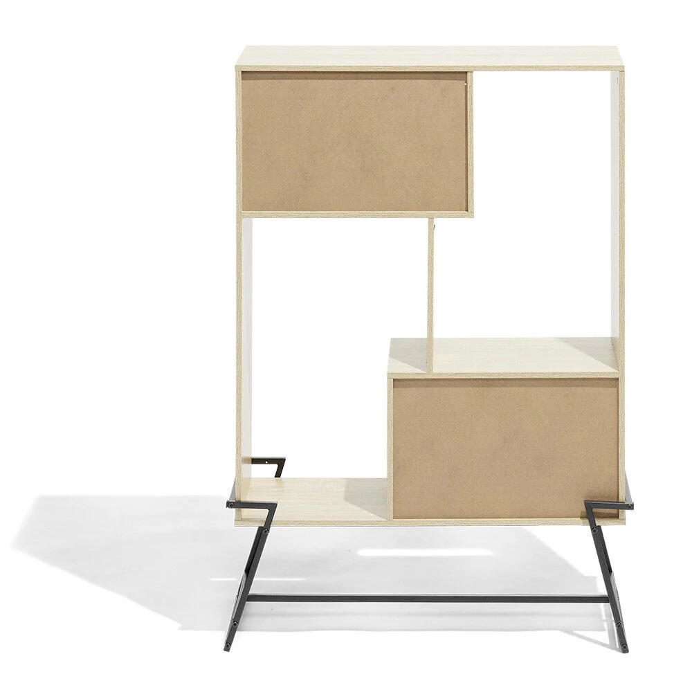 Étagère sur pied Denver bois et métal 83,1xH120x32,7cm