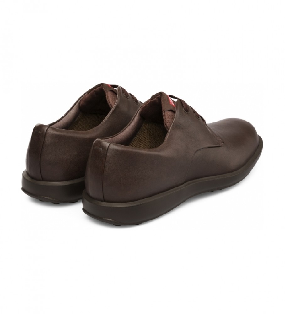 Sapatos de couro marrom Camper Atom Work