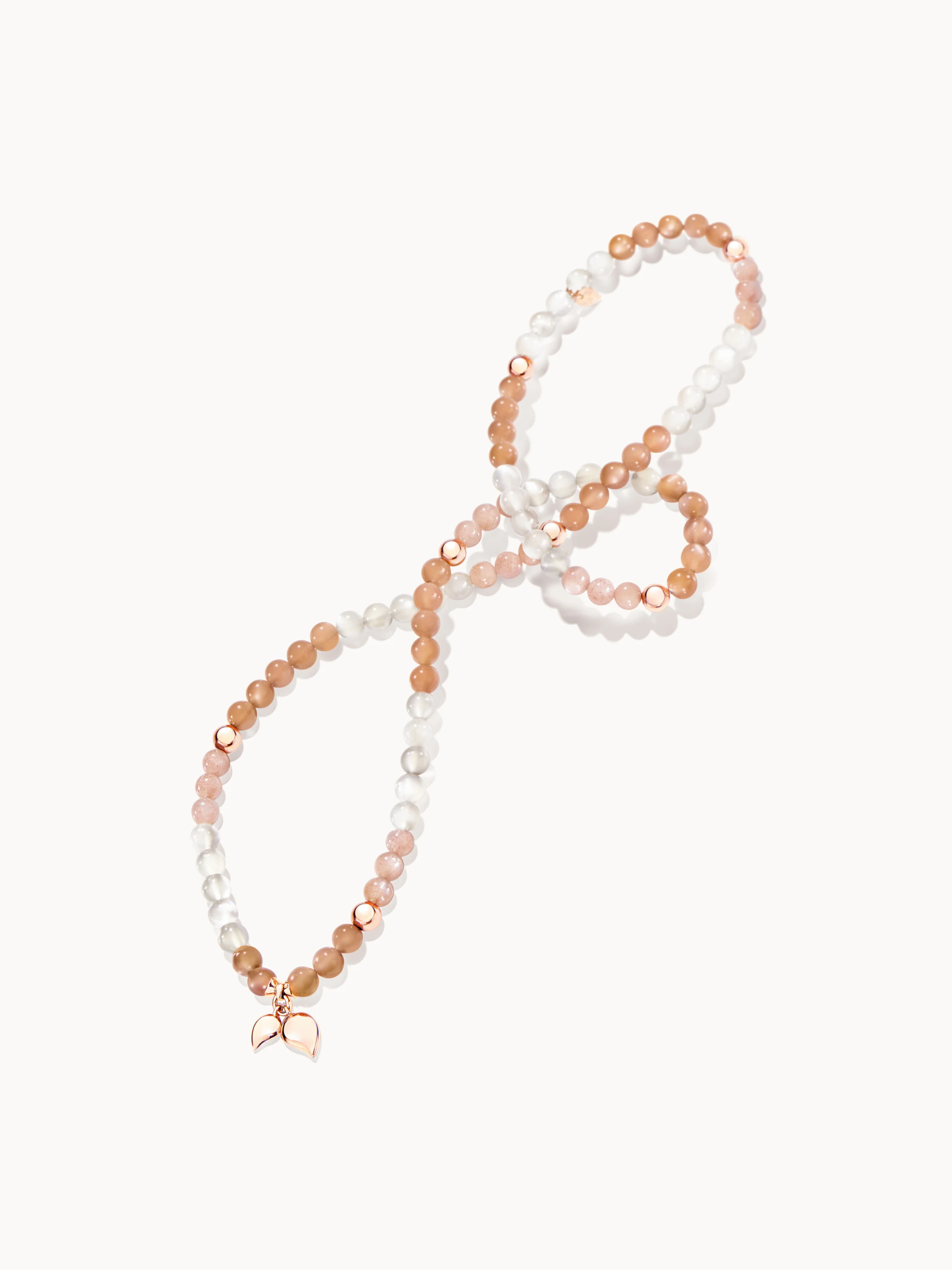 TAMARA COMOLLI Armband BRACELET INDIA 'CAMEL' MEDIUM aus 18 Karat Roségold und Mondsteinen