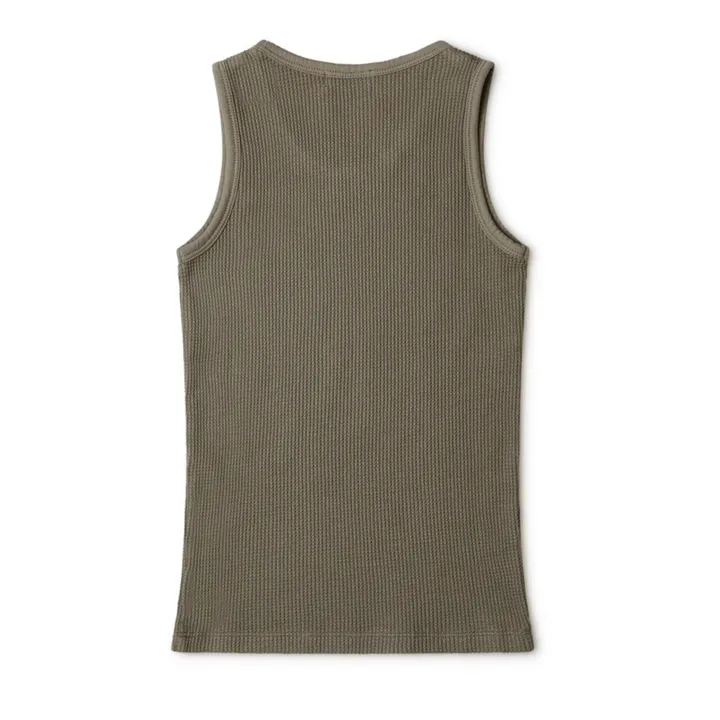 Matona Débardeur Coton Bio Gaufré | Vert olive