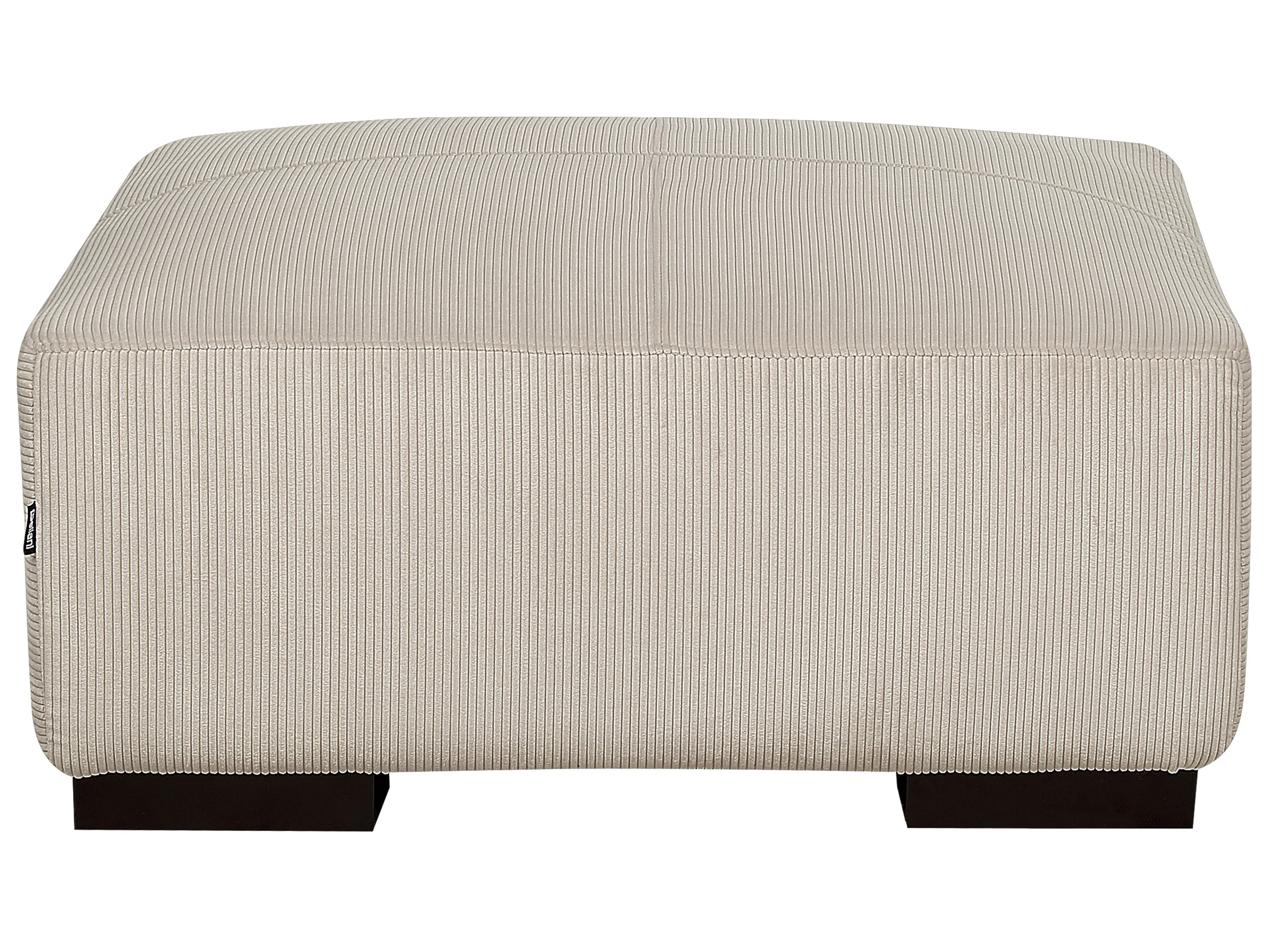 Hoekbank 4-zits LUNGO Corduroy Beige met ottomaan rechtszijdig