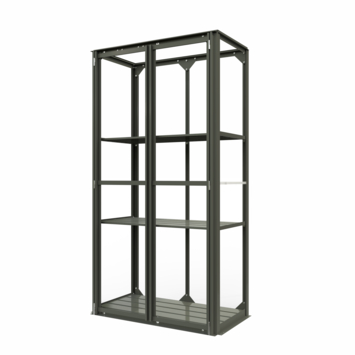 Royal Well broeikas groot Urban Grower Large grijsgroen 76,5 x 41,5 x 141,5 cm