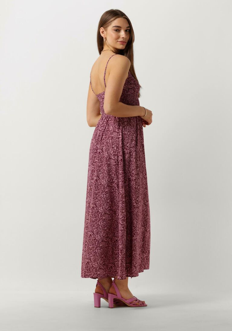 COLOURFUL REBEL roze colourful rebel maxi jurk sophie floral smock maxi dress